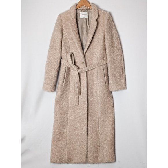 1-01 BABATON Markosian Coat Mohair Wool Midi Myth Cream Aritzia - Picture 4 of 16